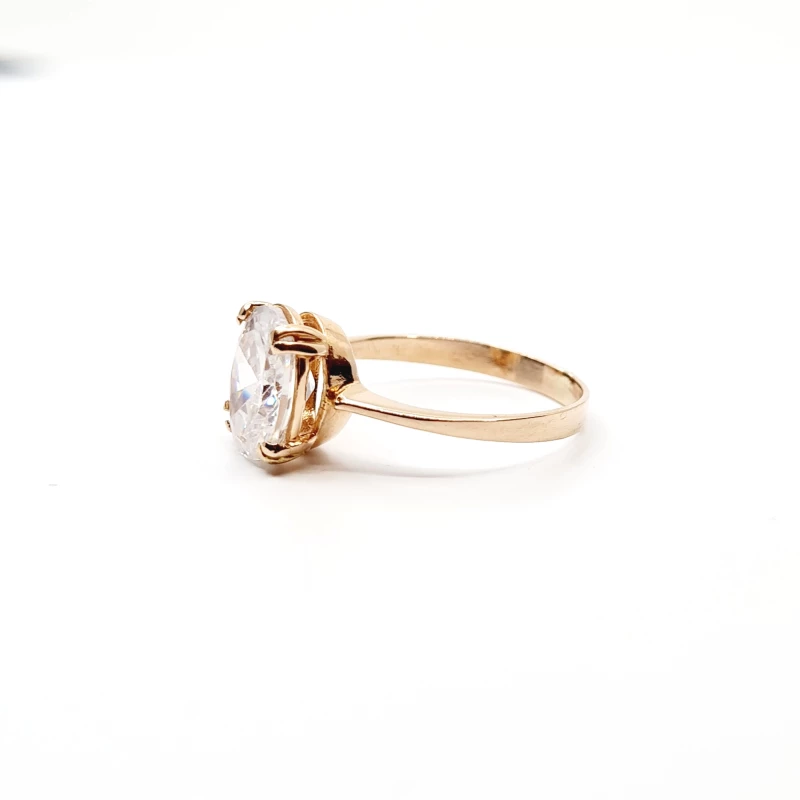 Auksinis žiedas su cirkonio akmeniu Z0144 2