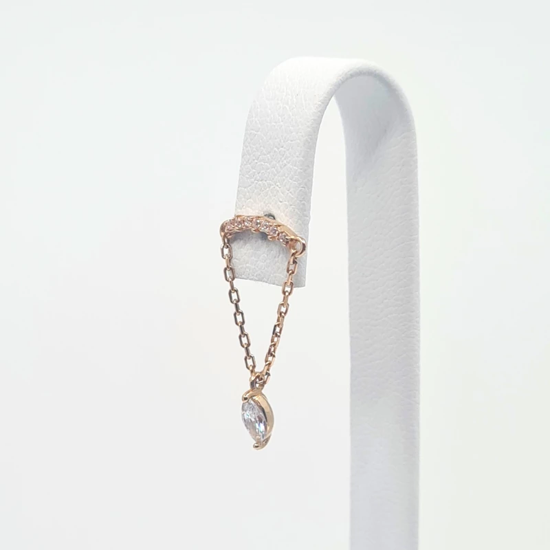 Auksinis auskaras su cirkonio akmenimis PR0056 2
