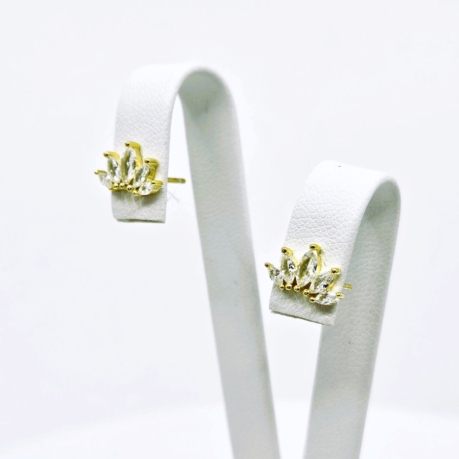 Sidabriniai auskarai su cirkonio akmenimis SSP021