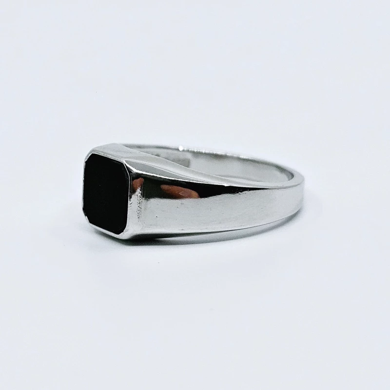 Sidabrinis žiedas su onikso akmeniu SCO062 2