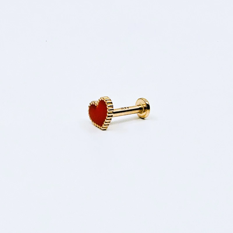 Auksinis auskaras su emale PR0082 2
