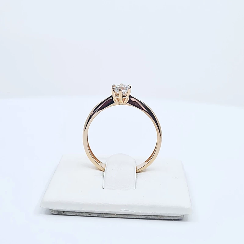 Auksinis žiedas su cirkonio akmeniu Z0069 2