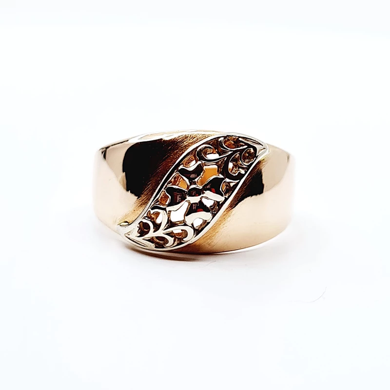 Auksinis žiedas su baltu auksu Z0137