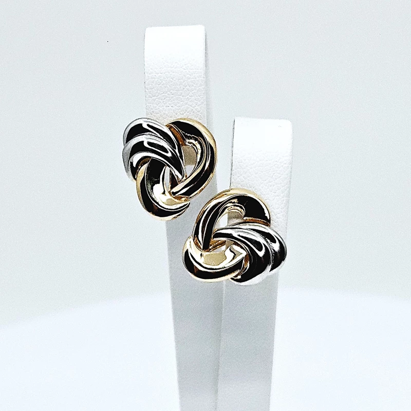 Auksiniai auskarai su baltu auksu 0733