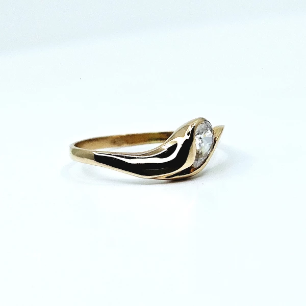 Auksinis žiedas su cirkonio akmeniu Z0269