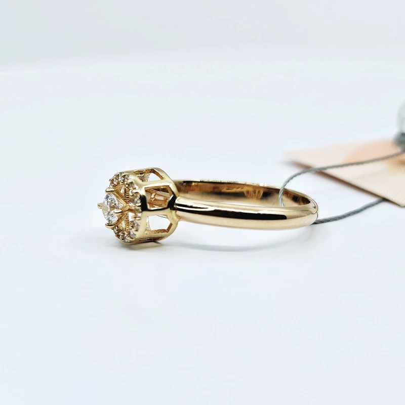 Auksinis žiedas su cirkonio akmenimis Z0271 2