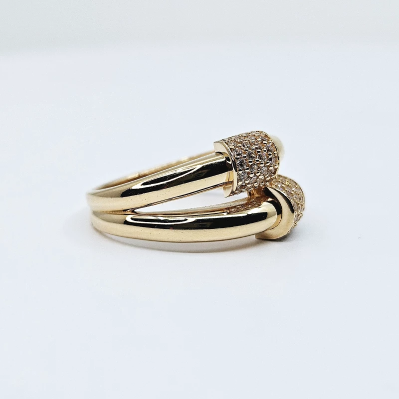 Auksinis žiedas su cirkonio akmenimis Z0285 2