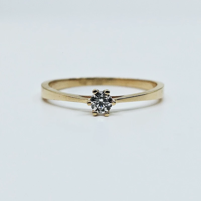 Auksinis žiedas su cirkonio akmeniu Z0290