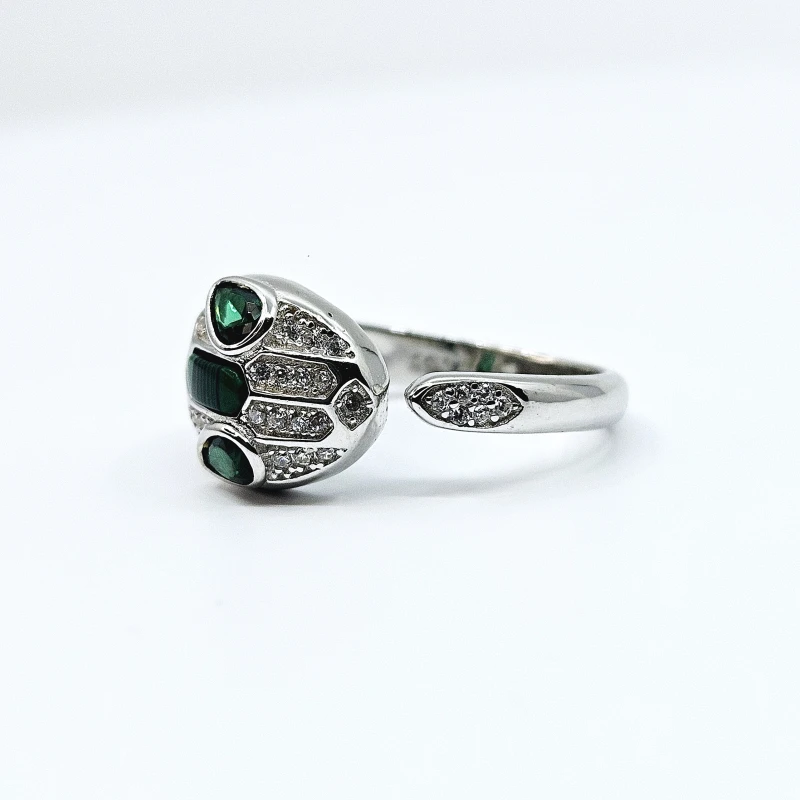 Sidabrinis žiedas gyvatė 2