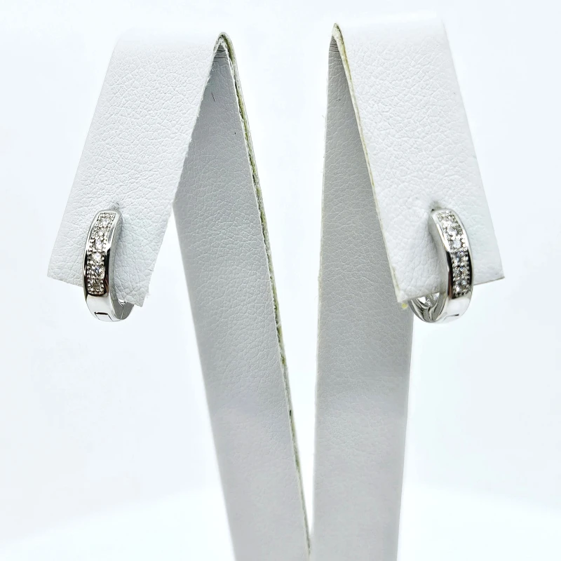 Sidabriniai auskarai su cirkonio akmenimis 9AU120