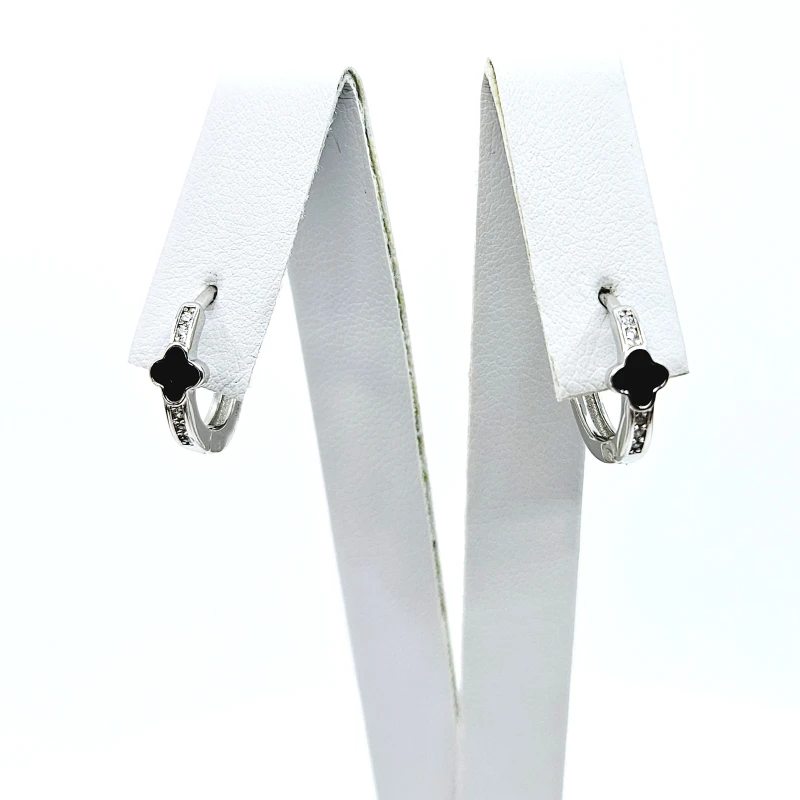 Sidabriniai auskarai su cirkonio akmenimis 9AU125